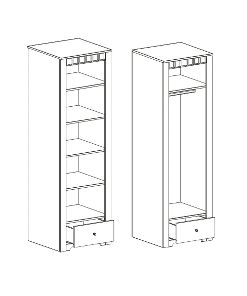 Шкаф однодверный платяной "Прованс" спальня