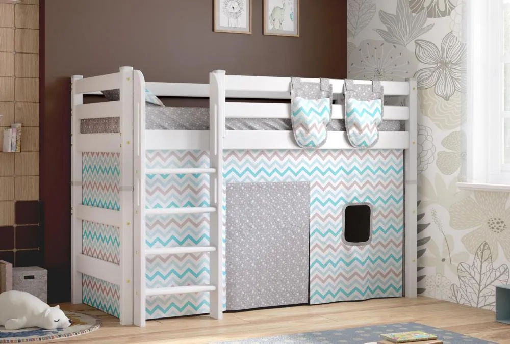 Вариант 5 Полувысокая кровать "Соня" с прямой лестницей