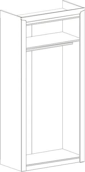 Шкаф двухдверный "Соренто" спальня Дуб бонифаций